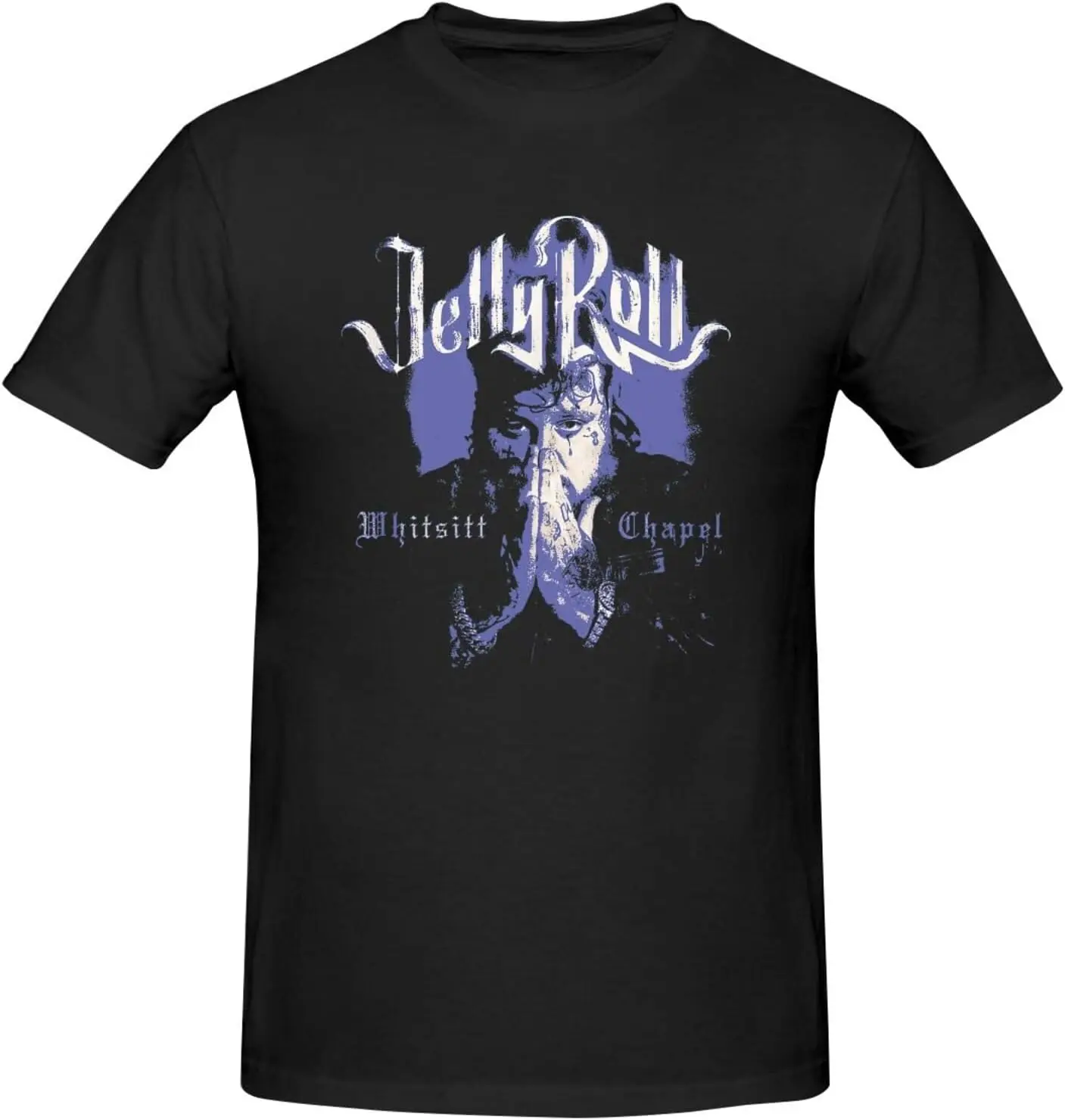 Jelly Music Roll Shirt Mens Tshirts Short Sleeve Crew Neck Soft Tees Classic Tshirts Black