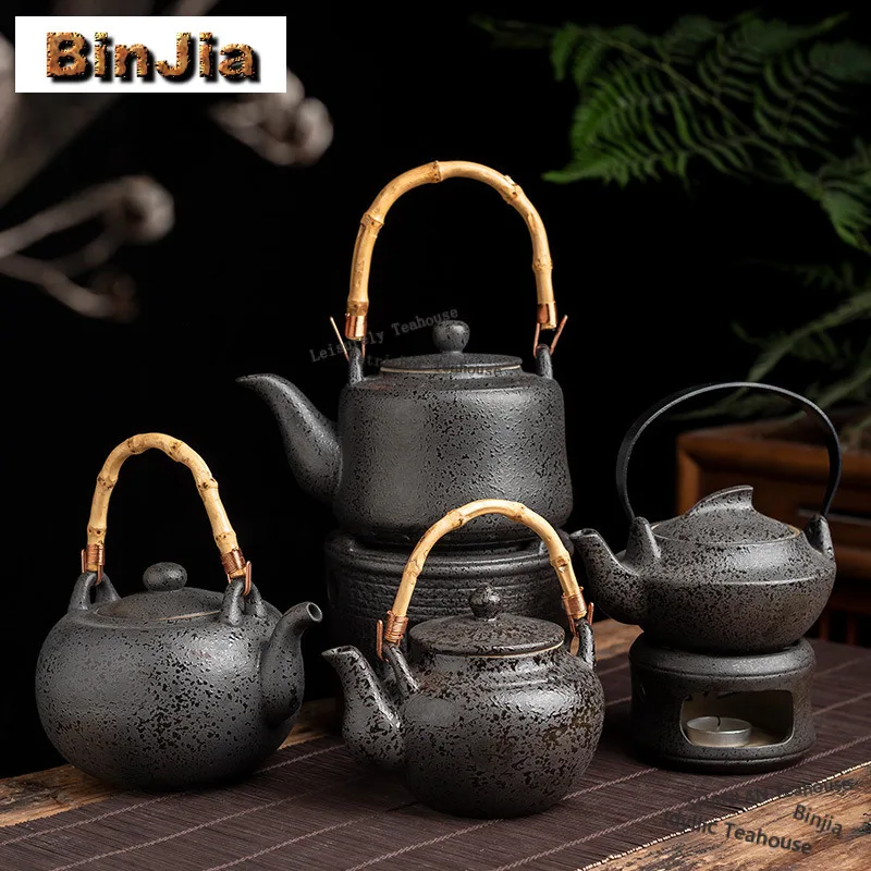 

Crude Pottery High-handled Pot Teapot Luxury Tea Infuser Pot Tea Making Kettle with Filter Tea Services Accessories Collection