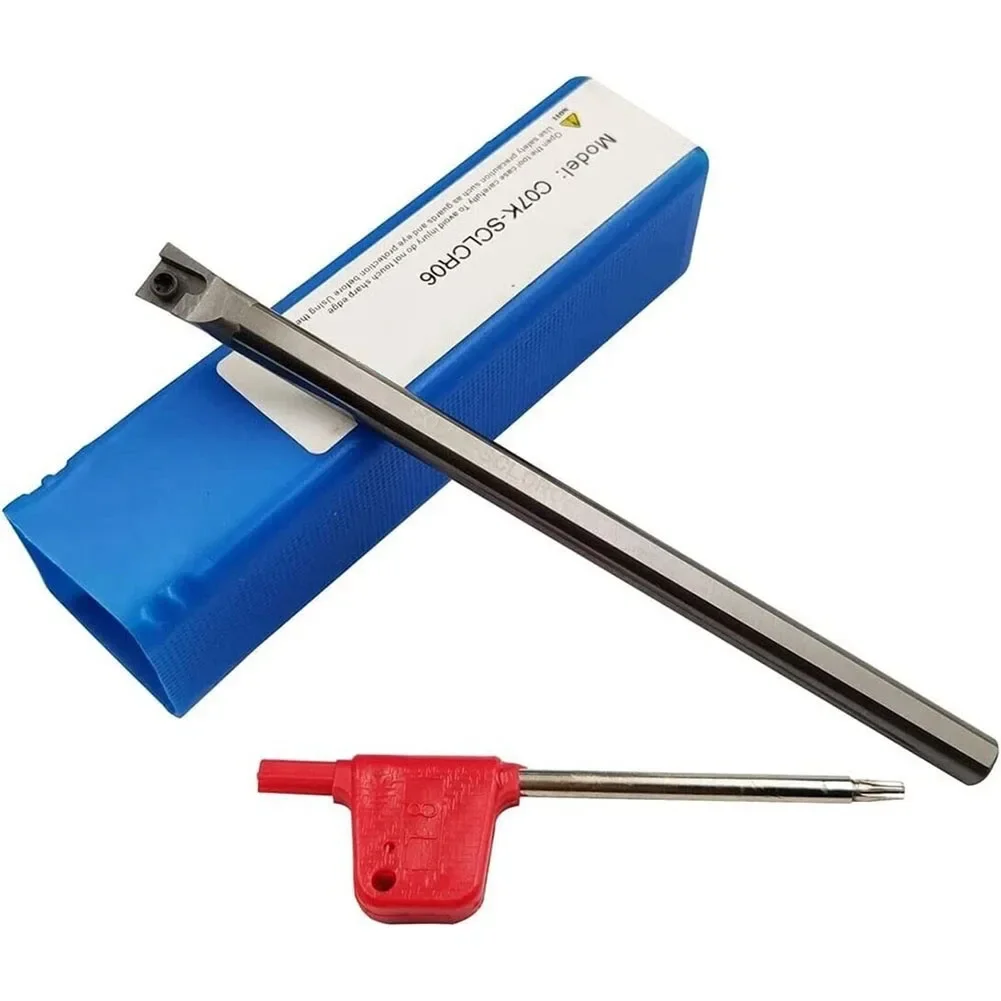 

1PCS Solid Carbide Tool Holder C07K-SCLCR06 Solid Carbide Anti-shocking Tool Holder CCMT0602 With Wrench Replacement Parts