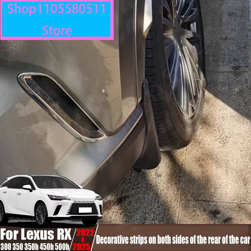 Rear bumper side decorative strip modified car exterior decoration products For Lexus RX 300 350 350h 450h 500h 2022-2025