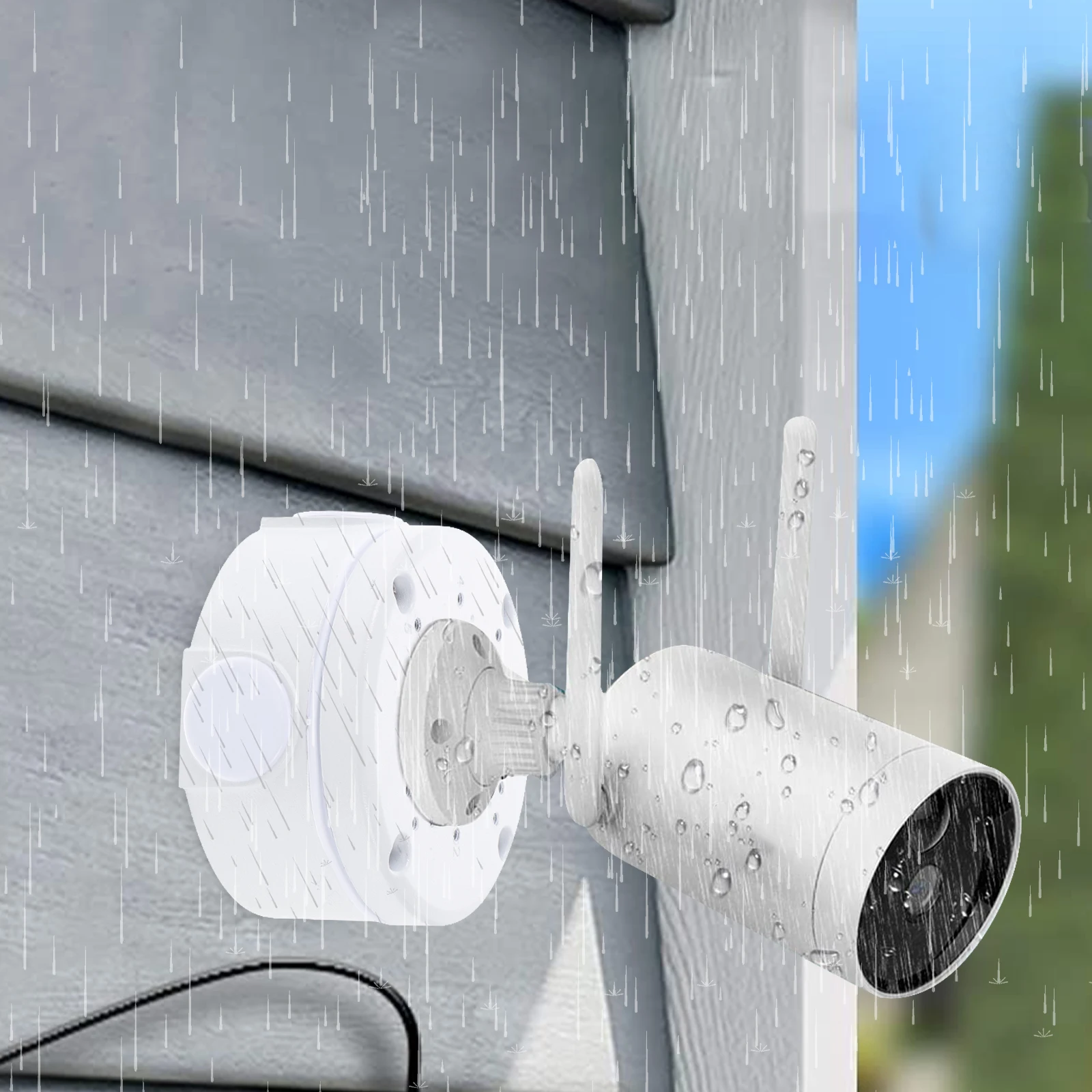 

Waterproof Rainproof Junction Box Cable Connector Camera Mount Security Bracket Outdoor Indoor Ceiling Aluminum Alloy ABS