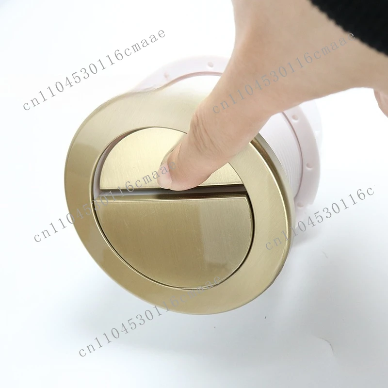 Universal Toilet Water Tank Pneumatic Drain Valve Button Concealed Hidden Water Tank Cabinet Round Double Button Flush Switch