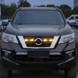 4pcs NEW For Nissan Frontier 2005-2021 Grille LED Amber Light Raptor Grill Trim Cover car accessories