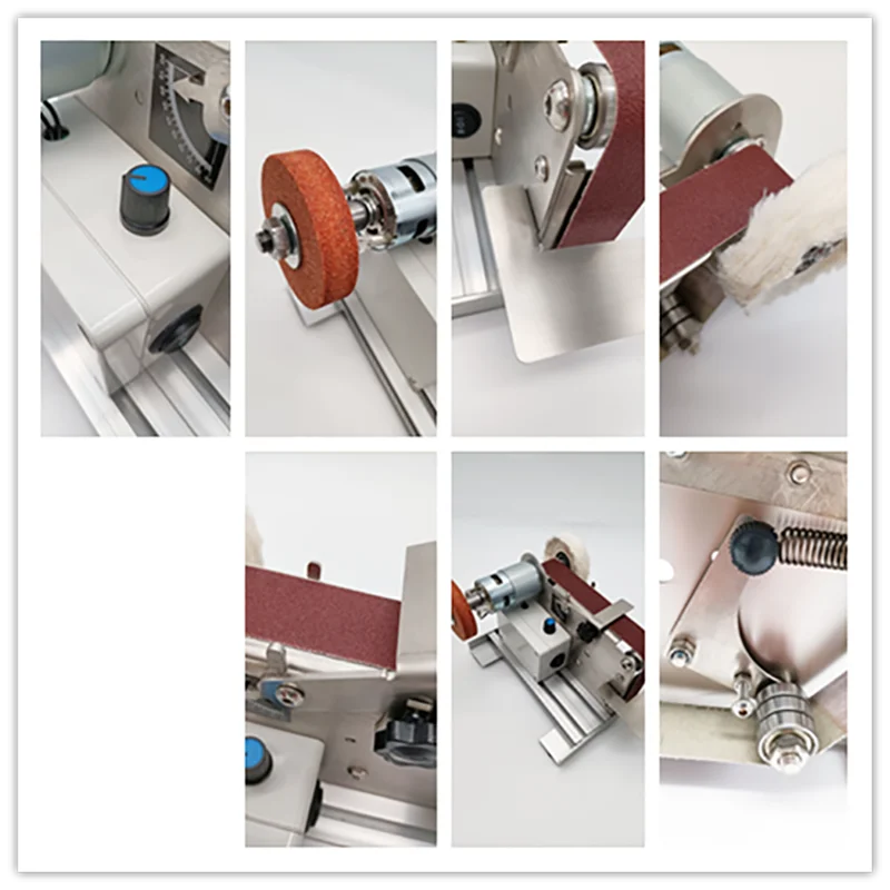 Mini Electric Belt Machine DIY Polishing Machine Polishing Machine Fixed Angle Sharpener Blade Machine