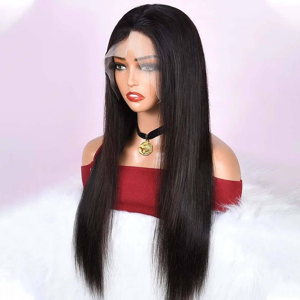 

Straight Human Hair Wigs 13X6 HD Lace Frontal Wig Human Hair Brazilian Hair Pre Plucked With Baby Hair For Black Women
