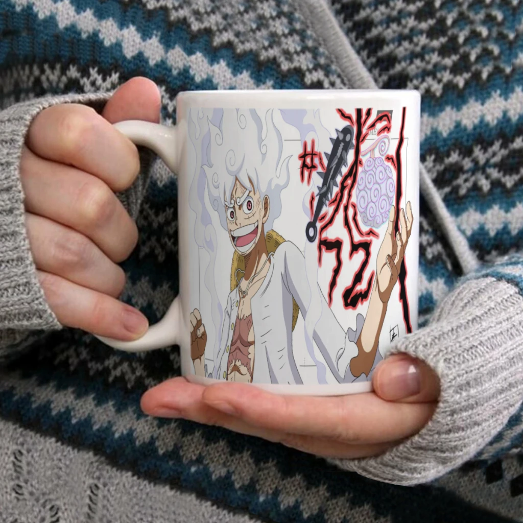 

ONE-PIECE-Luffy-11oz Ceramic Mug Perfect for Coffee Tea Double Sided Design for Unique Gift Idea