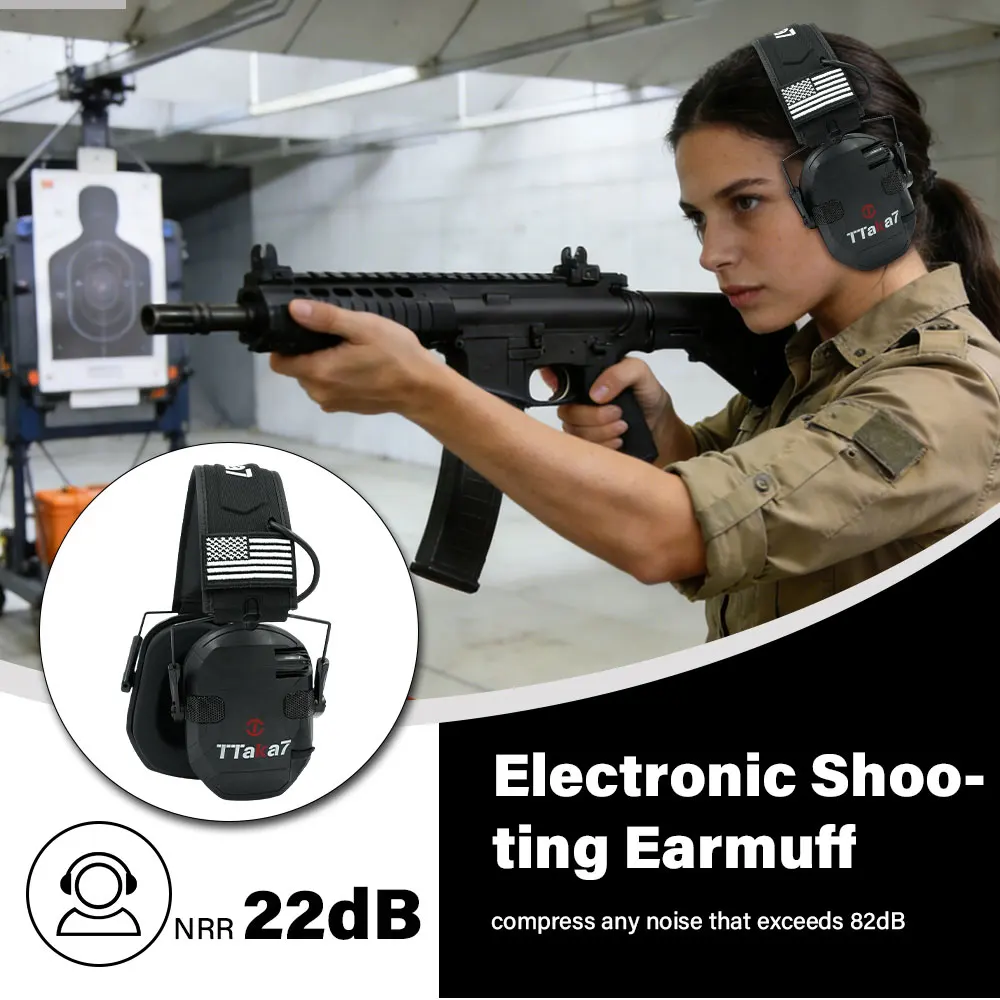

Hot sell Tactical Shooting Earmuffs Electronic Sound Amplification Anti-Noise Hearing Protection Headset for Outdoor Sports