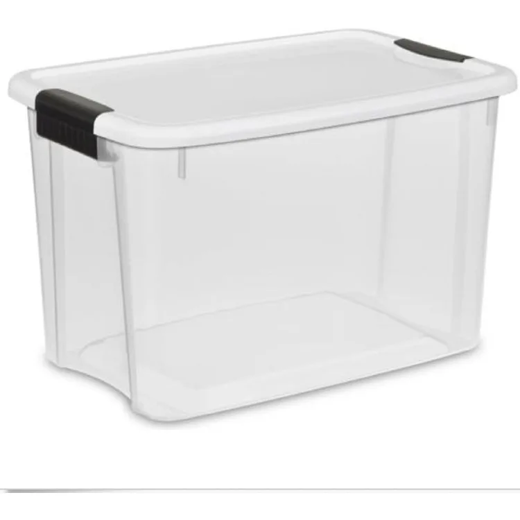 Sterilite30 Qt Ultra Latch Box, Stackable Storage Bin with Lid, Plastic Container with Heavy Duty Latches to Organize