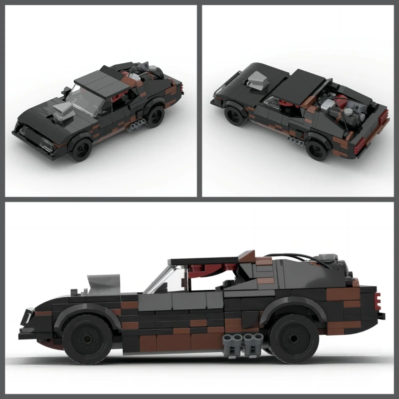 MOC Erwachsenen-Sammlerstück Fahrzeug Kriegsausrüstung Bausteine Geburtstagsgeschenk für Jungen Max V8 Interceptor Auto Kinder Montage Spielzeug Modell – Detail 1
