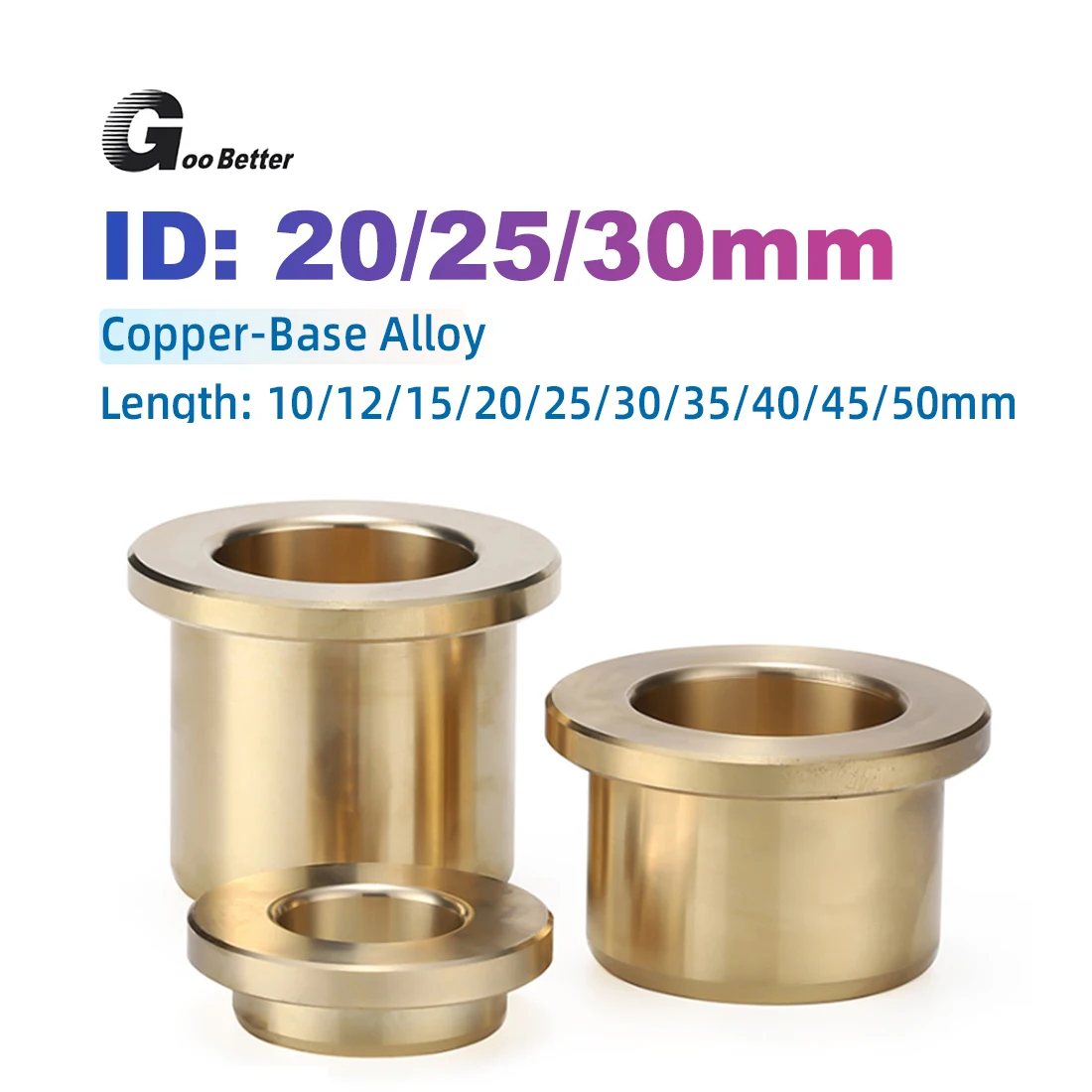 

1Pcs Powder Metallurgy Oil Copper Bushing Guide Flange Self-Iubricating Brass Bearing With Stepped Flange Hardware
