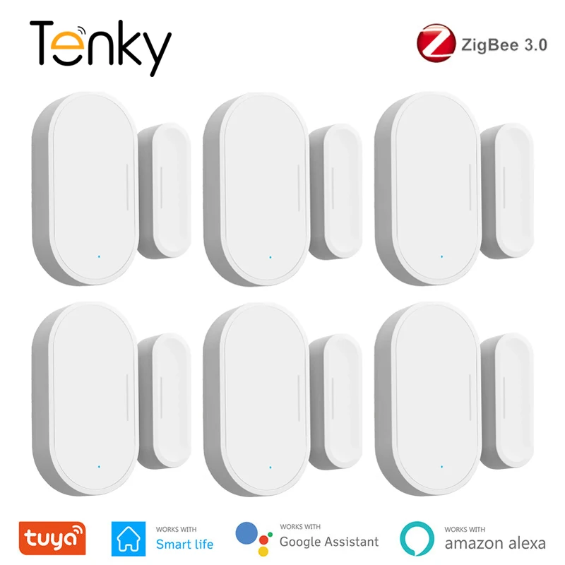 Tuya Zigbee 3.0 Door Window Magnetic Sensor Smart Home Wireless Door Open Closed Detector Work with Smart Life Alexa Google Home