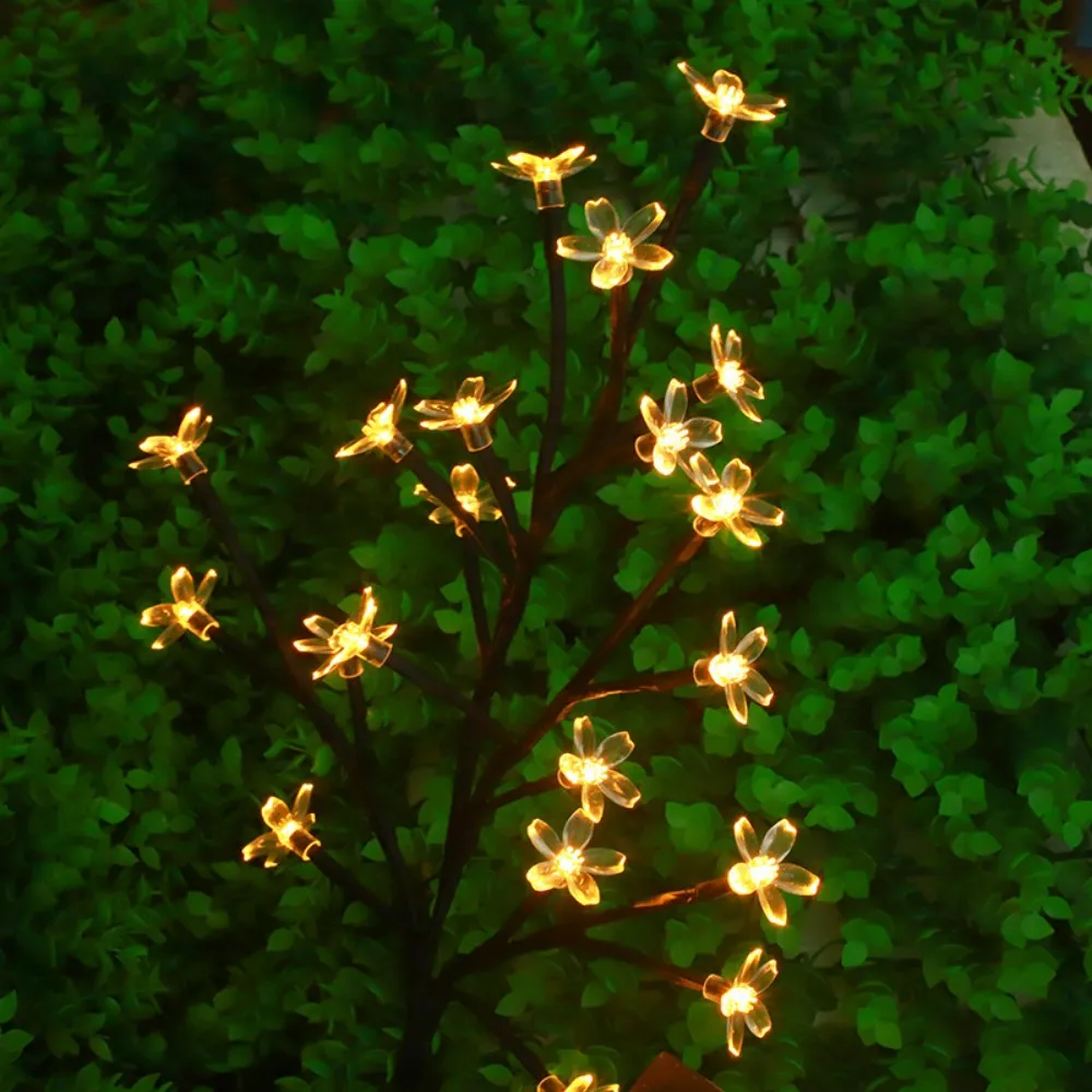 1pc 20LED Solar Cherry Blossom Tree Garden Light, used for Backyard, Patio, Deck, Pool, Tree,Festival Party Indoor Outdoor Decor