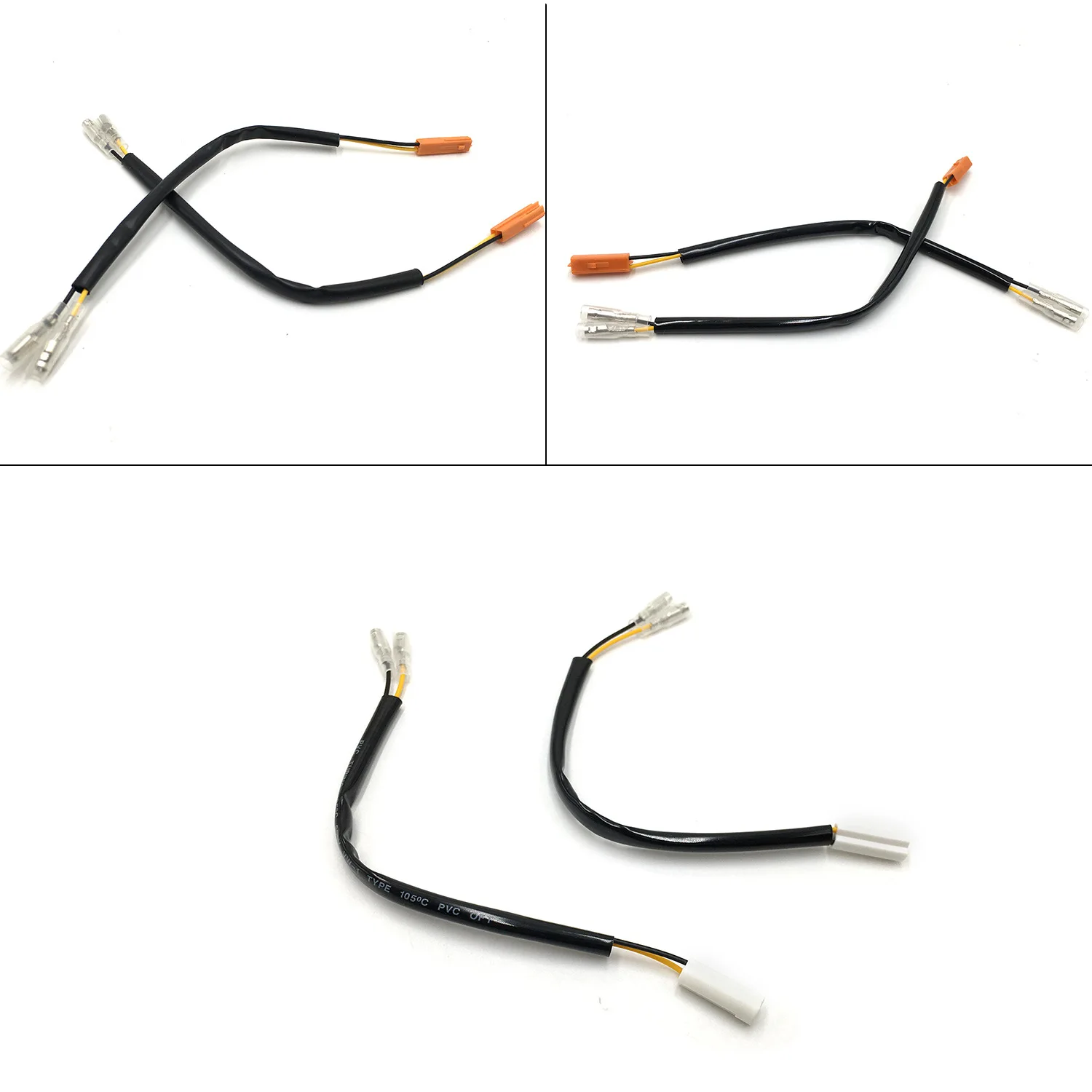 Motorcycle Turn Signal Adapter Cable Connector Compatible with Honda Kawasaki Yamaha Wiring Harness Parts