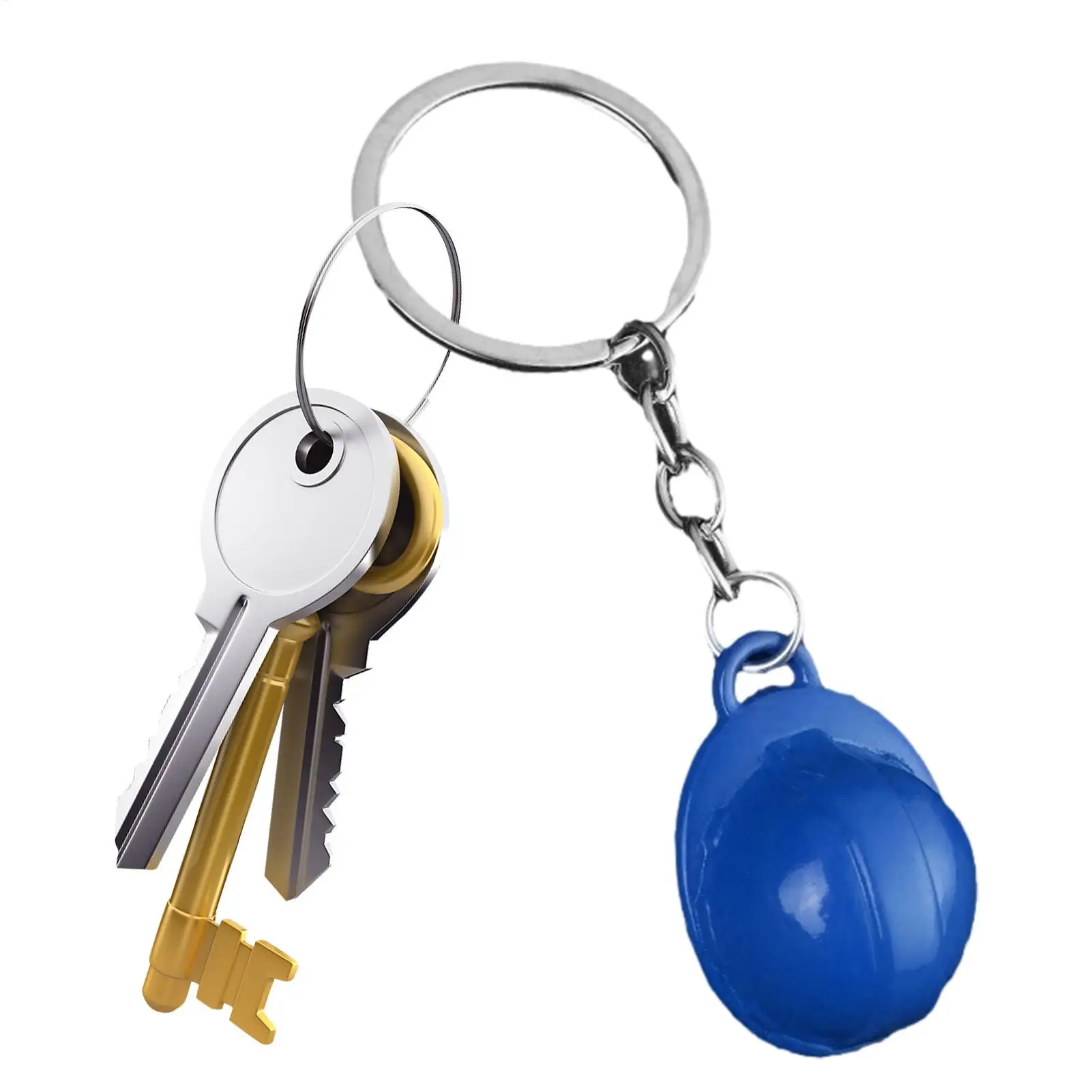 Best Wishes Funny Safety Helmet Keychain Ornaments Creative Hard Hat Pendant Mini Friendship Bag Hanging Key Decor