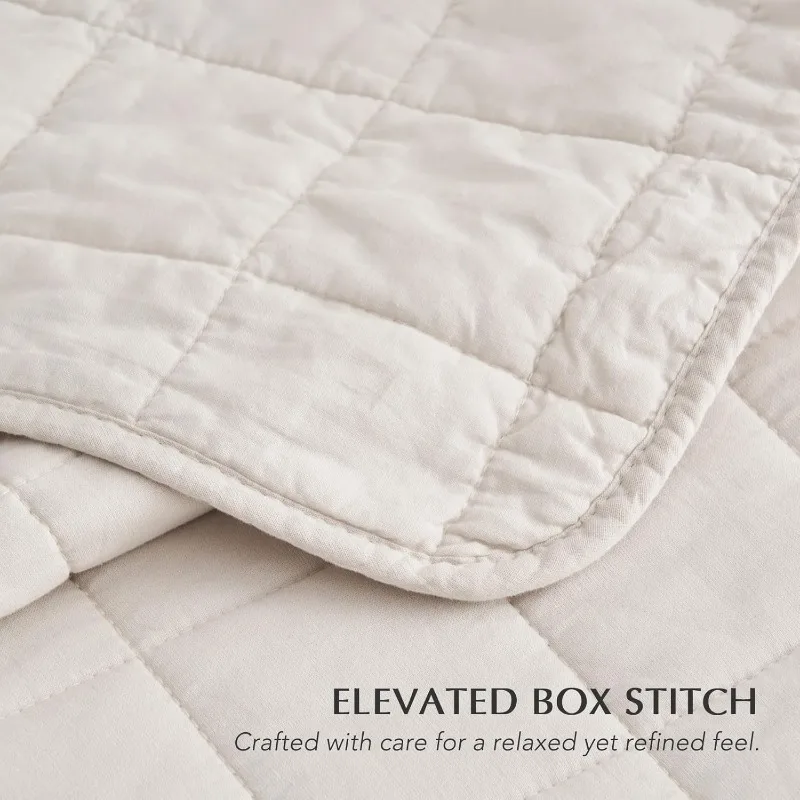 طقم مفروشات لحاف مصنوع من القطن بنسبة 100% مقاس كينج 3 قطع، غطاء مريح خفيف الوزن ومغسول للملابس، مبطن كبير الحجم