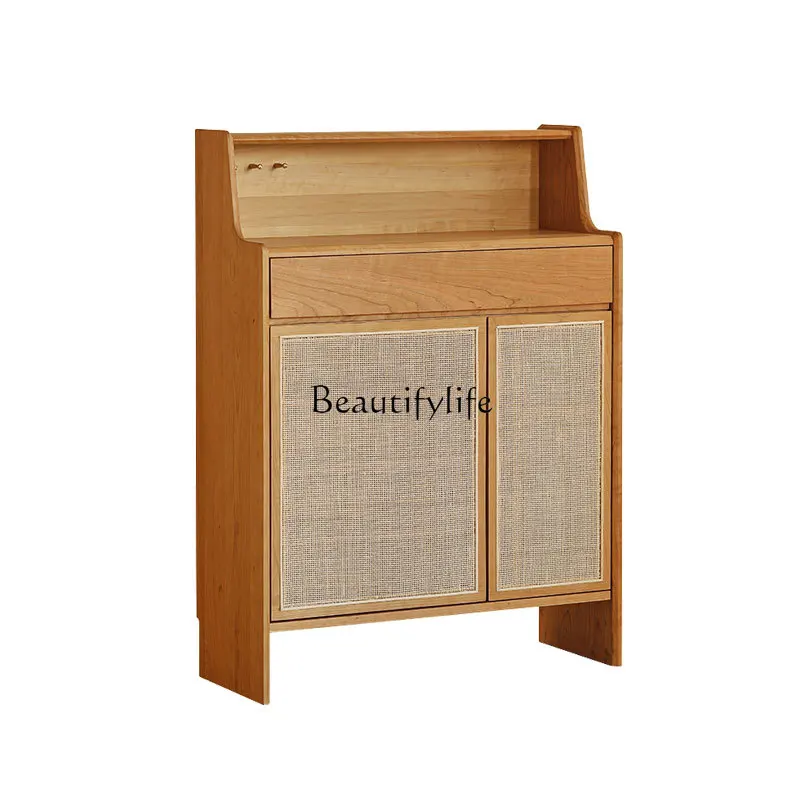 

Твёрдая искусственная ротанговая Входная интегрированная стена, входной шкаф для маленькой квартиры