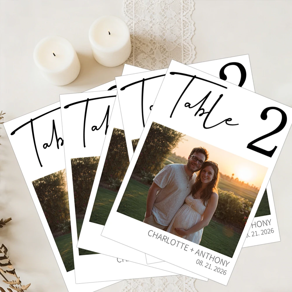 30 Stück personalisierte Foto-Hochzeitseinladungskarten, Geschenke zum Hochzeitstag, individuelles Bild/Namen/Datum, Gastgeschenke für die Brautparty