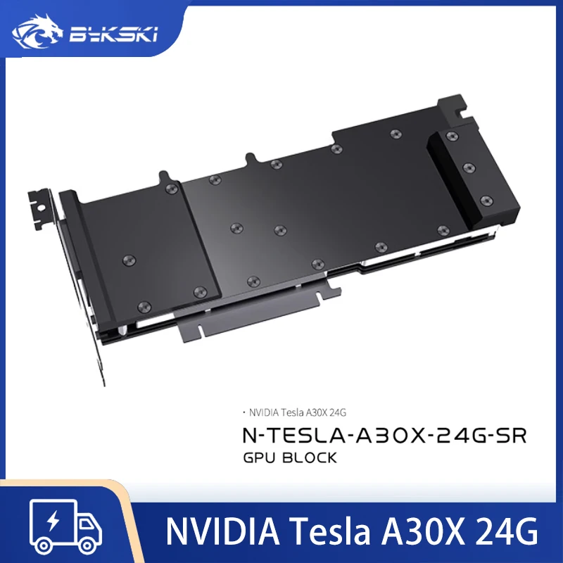 

Блок графического процессора Bykski для Nvidia Tesla A30X 24G, водяной охладитель видеокарты, металлический радиатор водяного охлаждения ПК