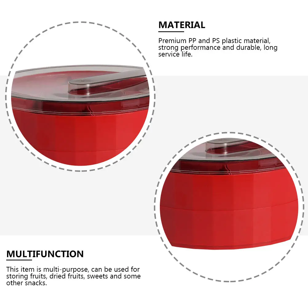 

Double Layer Fruit Dish Snack Tray Plastic PP Multi purpose Storage Dried Fruits Sweets C ies Household Kitchen Tableware Set