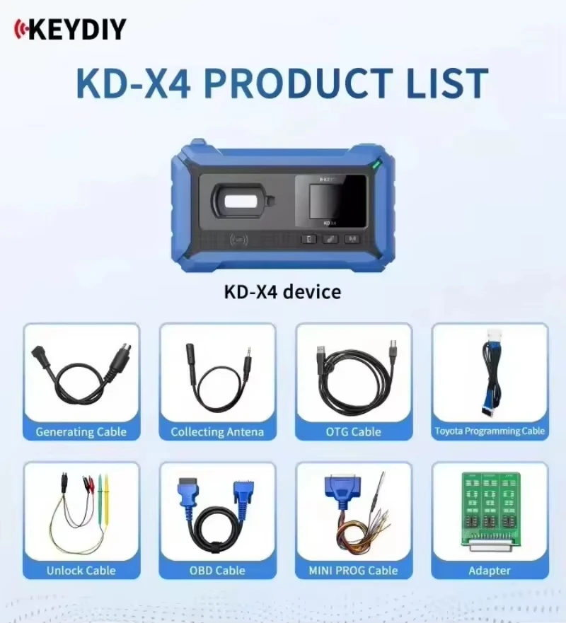 KEYDIY KD-X4 KDX4 Дистанционный генератор Копирование чипов Программирование Многофункциональный противоугонный подходящий инструмент Обновление KDX2 KDMAX