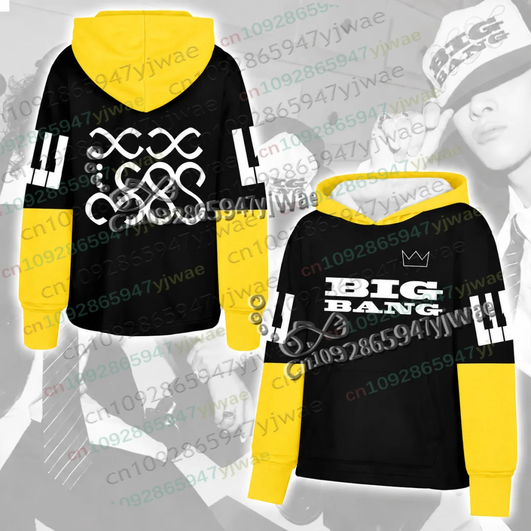 Autumn Men Women BigBang 2026World Tour Pullover Hoodies Gift For Fans TAEYANG G-DRAGON Fans Men Women Color Blocking Sweatshirt