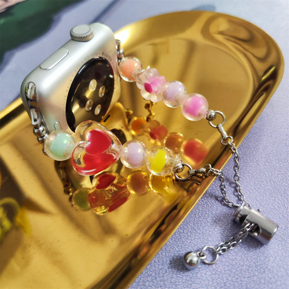 애플 워치 스트랩, 패션 적용 가능, 7, 8, 9, 울트라 1, 2, 49mm 조정 체인, 가벼운 럭셔리 여성 아이워치 4, 5, 6 se, 38, 40, 41, 42, 44, 45mm