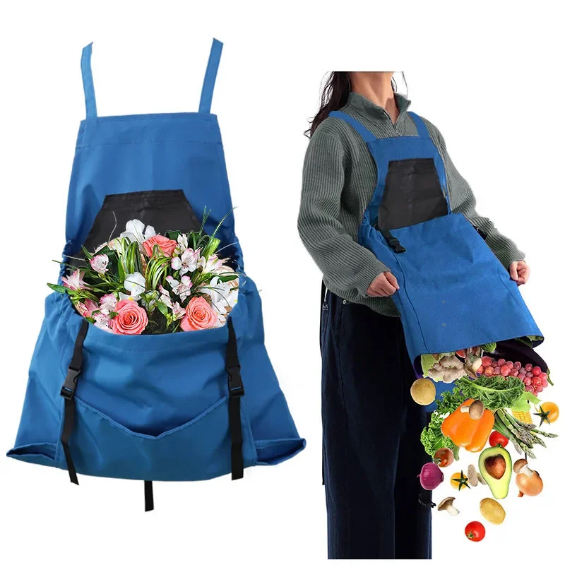 

Wholesale Outdoor Picking Large Pocket Apron Gardening Quick Release Harvesting Apron Backpack Tools Apron Bag