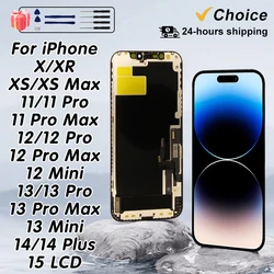 AAAA INCELL For iPhone X XR XS Max LCD OLED For iPhone 11 12 Pro Display 12 13 MINI 13 PRO MAX Display 14 PLUS 15 Replace Part