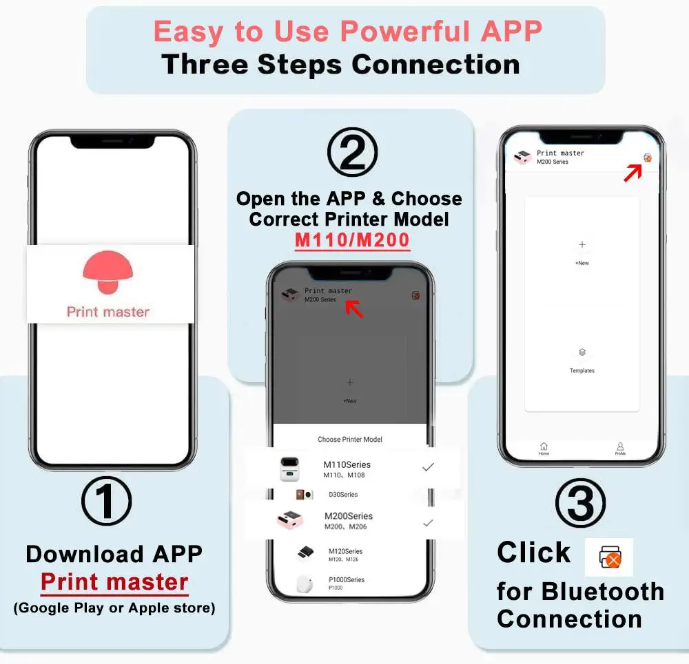 Phomemo Paper Multi-Purpose Thermal Labels for M110 M200 M220 Label Printer Adhesive Papier Round Square Printable Sticker Paper