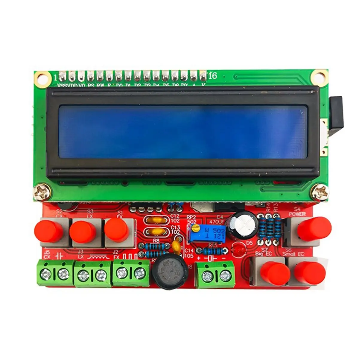 Capacitance Inductance Meter Frequency Tester Kit - 51 MCU DIY Electronic Soldering Practice Board for Engineers