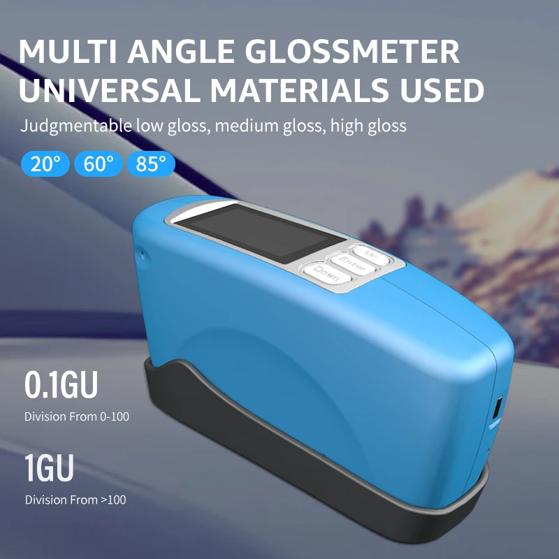 【0-2000GU】Mult-Angle Surface Gloss Meter 20/60/85 Angle Type-C Charge Glossmeter For Auto Paint Plastic Rubber