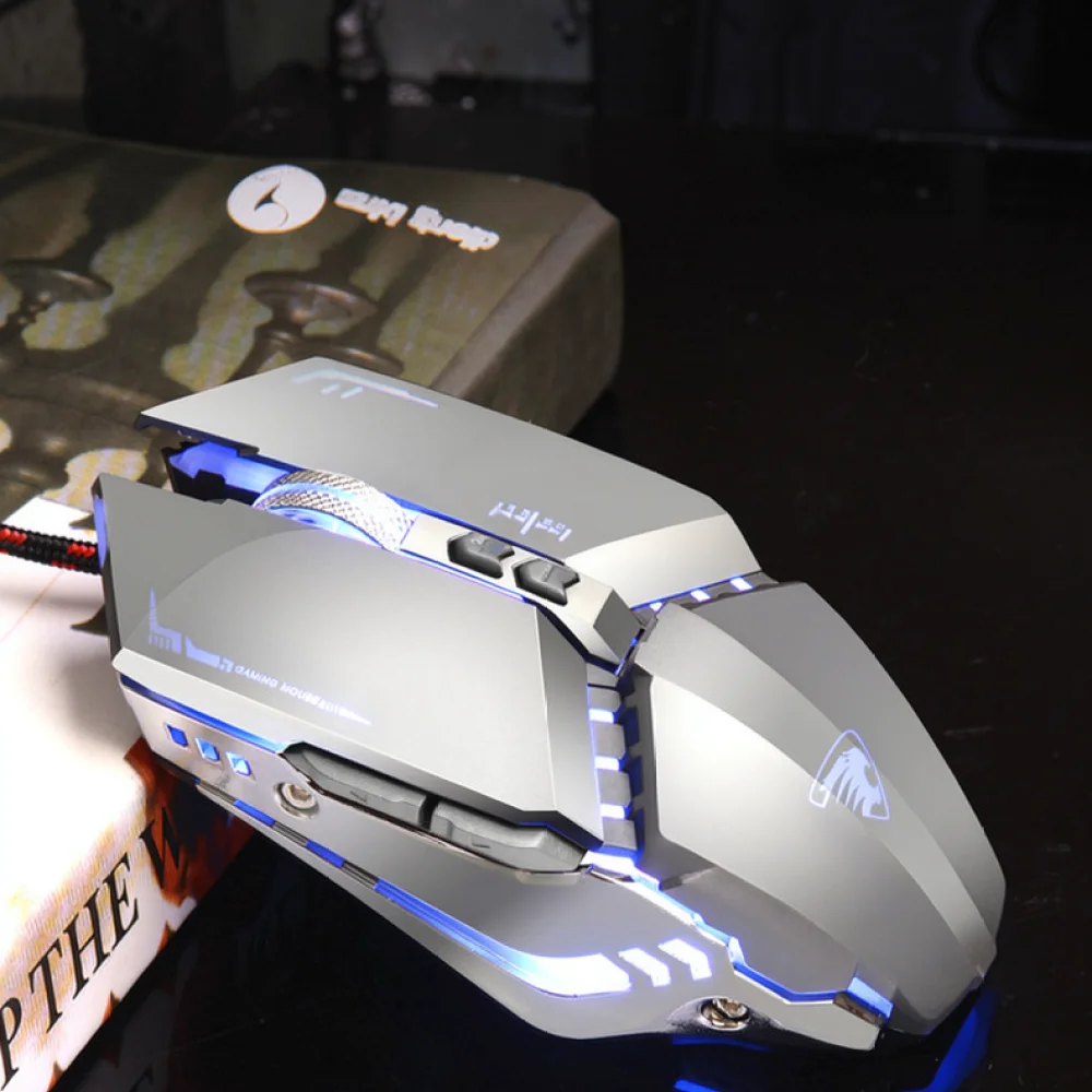 USB Wired Gaming Mouse RGB Lighting Macro Function Ergonomic Mechanical Feel Optical Mice For Laptop Desktop Office Work
