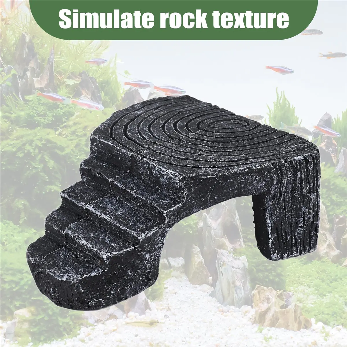 AA77 NEW Reptile Platform Turtle Basking Aquarium Decoration Aquatic Staircase Amphibian