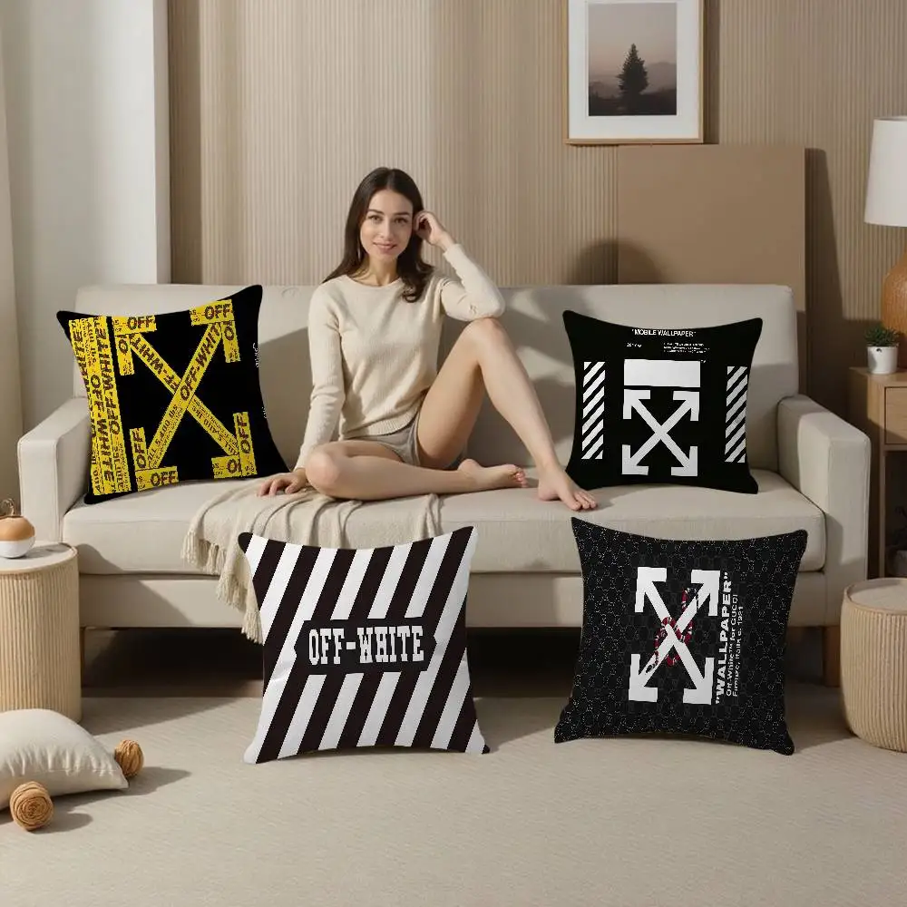 Popular Luxury O-Off Logo W-White Pillow Cover For Bedroom Room And Living Room Sofa Decorative Cushion Cover