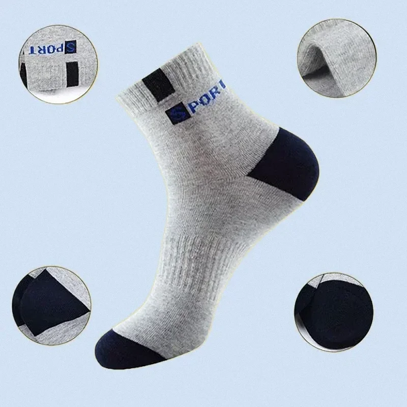 Calcetines deportivos de fibra de bambú para hombre, calcetín de algodón transpirable, desodorante, de negocios, alta calidad, para otoño e