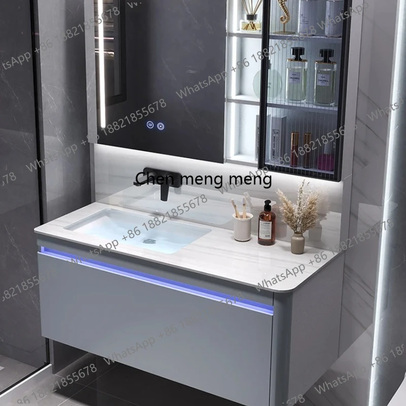 

Nordic Bathroom Vanity Cabinet With Sink Furniture Combination Set Modern Minimalist Washstand Stone Wash