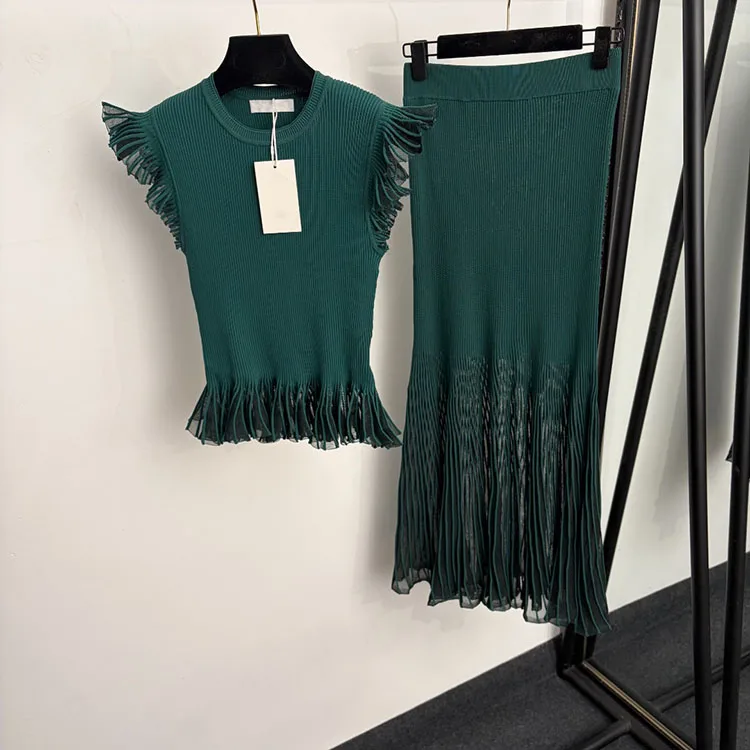 Designer Autumn Knitwear Skirt suits Women’s