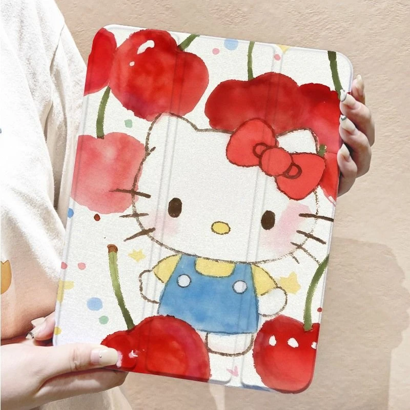 

Kitty Tri-fold Ipad Case for A16 11th Gen 11in 2025 Pro Air7 Mini6 8.3in Smart Cover Ipad Air5 10.9 10th 9th 10.2in HelloKT Case