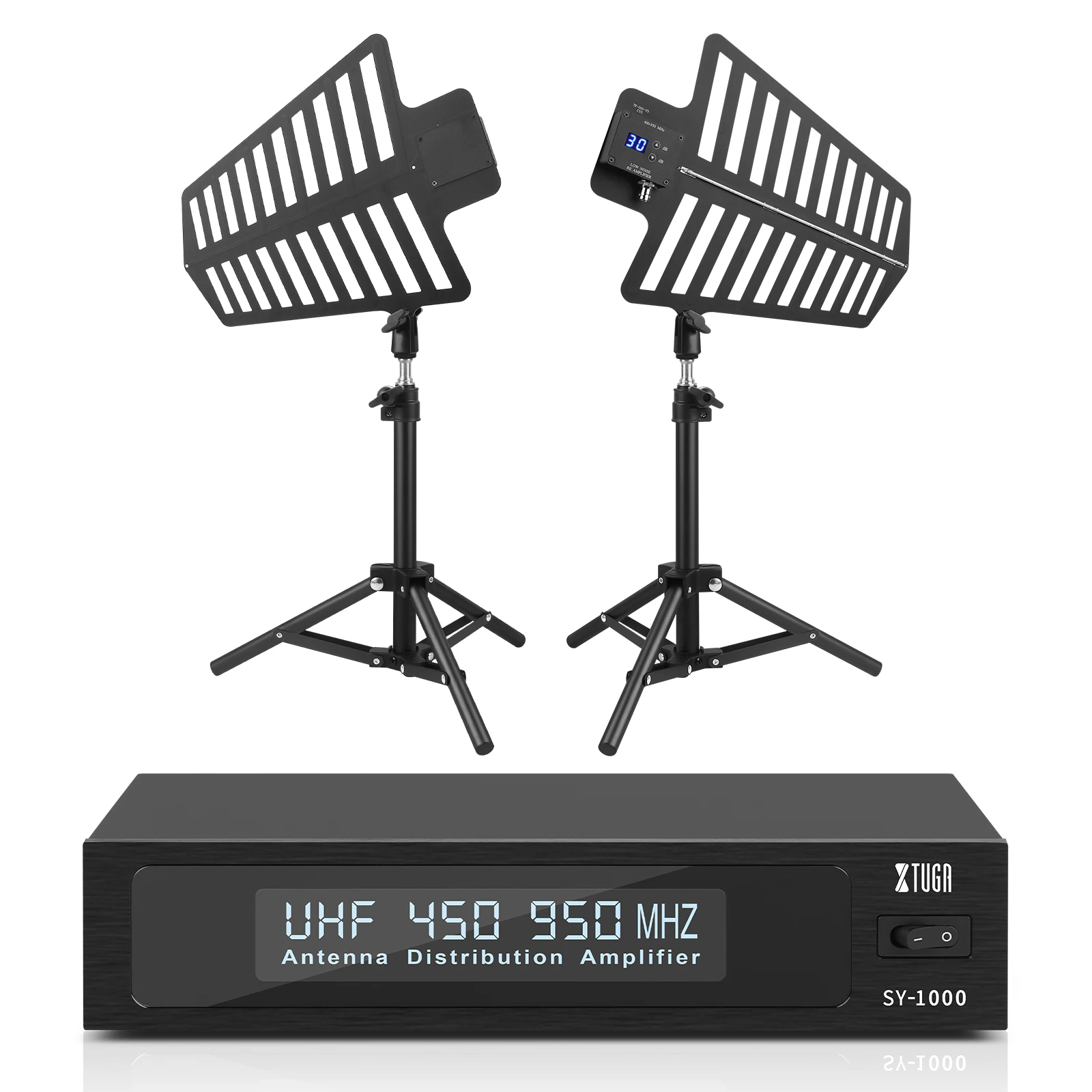 TLF Xtuga SY-1000 Microfono wireless UHF RF Segnali Spiltter Distributore Amplificatore Antena 450-1000MHZ Attrezzatura da palco o 80