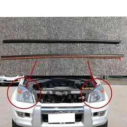Black Rubber Front Bumper Headlight Sealing Beading Lining For Toyota Prado GRJ120 LC/FJ120 2003-2009 53395-60010  53396-60030
