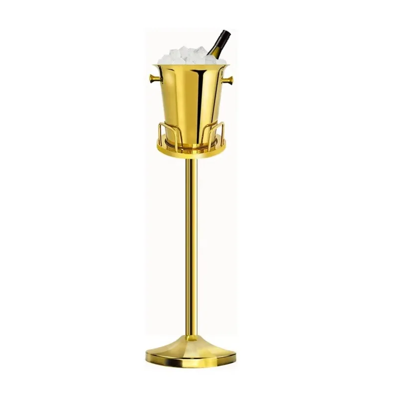 Wholesale Rectangle Gold Stainless Steel Party Ice Bucket, Suitable for Hotel Nightclub Buffet Wine Beer Refrigerated