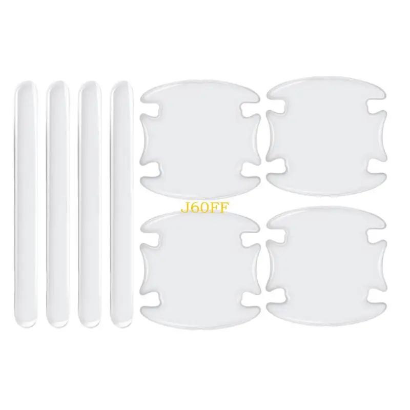 

J60F Waterproof 3D Transparent Car Handle Guard Film Strips Sticker Easy Installation