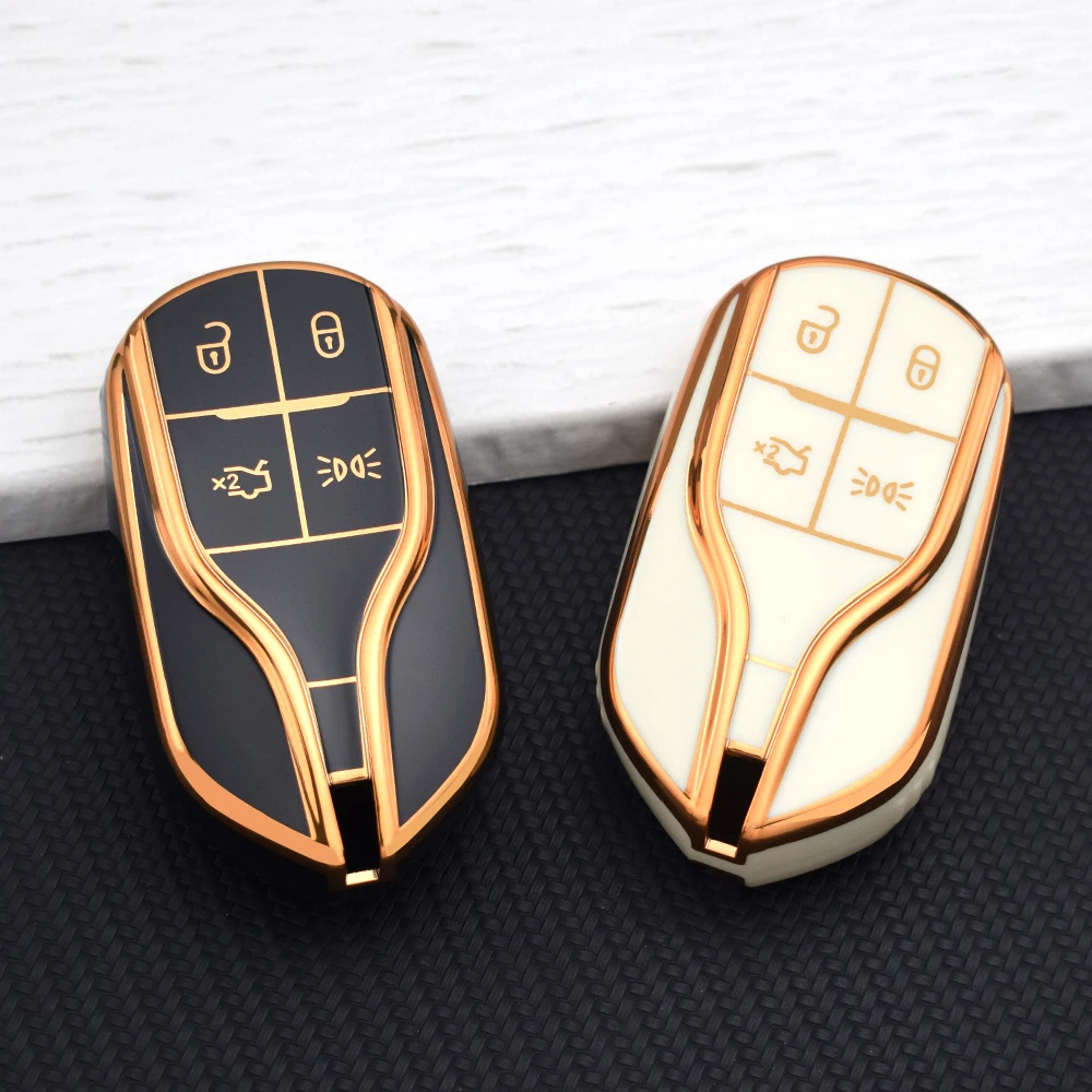 Funda protectora de llave remota de coche de TPU para Maserati Ghibli Levante Quattroporte GranCabrio GT Granturismo funda antiarañazos de lujo