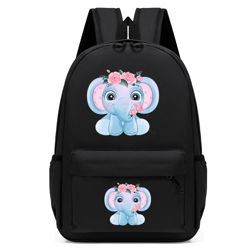 Mochila bonito dos desenhos animados para crianças, mochilas escolares na moda, elefante Kawaii Bookbag, mochila de viagem Anime, mochila de moda, nova