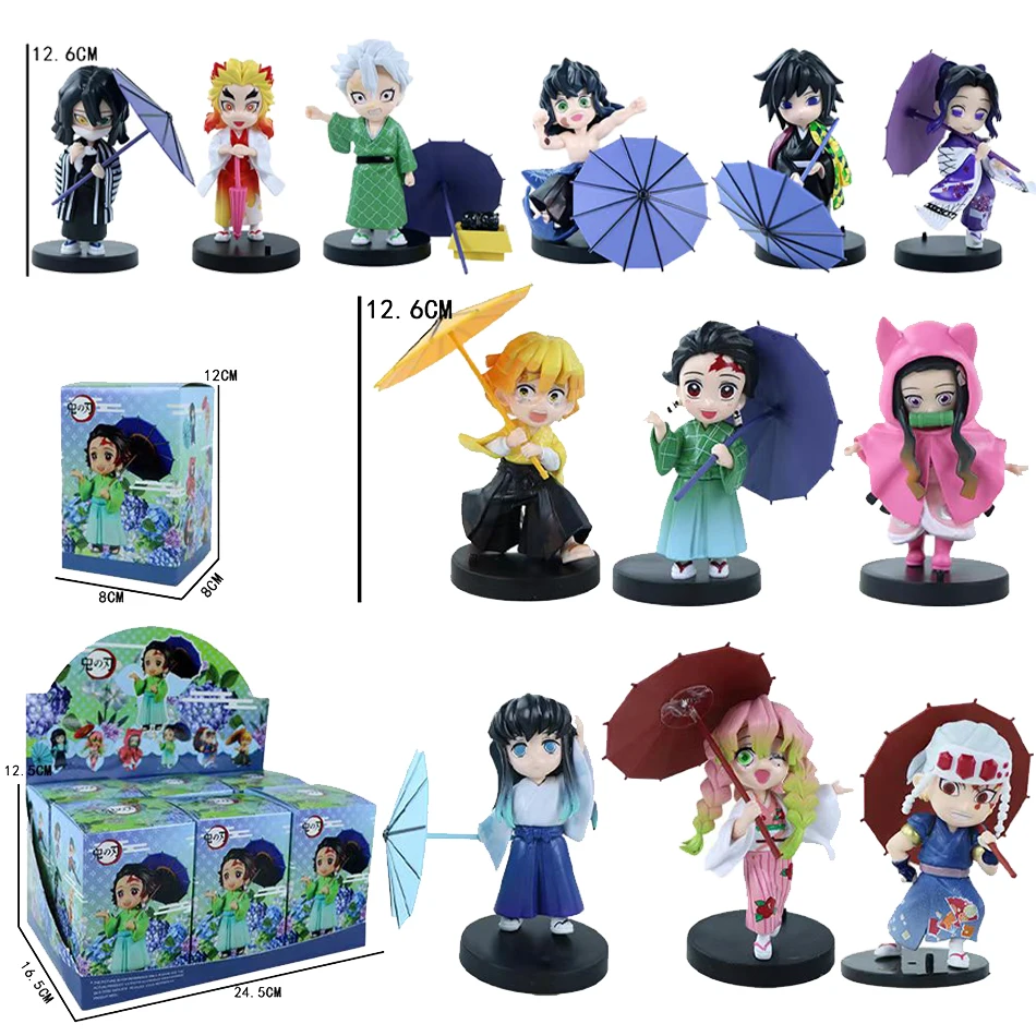 ฟิกเกอร์อนิเมะ Demon Slayer Plum Rain AB Series Blind Box คามาโดะ ทันจิโร่ อากัตสึมะ เซ็นอิตสึ คามาโดะ เนซึโกะ ฮาชิบิระ อิโนะสุเกะ มีสินค้าในสต็อก