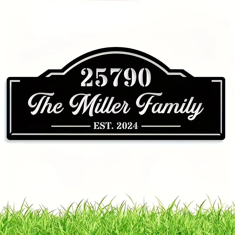 Custom Metal House Number & Address Sign - Elegant Outdoor Home Decor, Personalized Letter Wall Art, Perfect Housewarming Gift