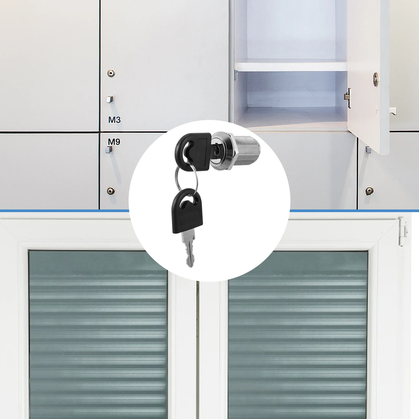 

5Pcs Independent Management Box Cabinet Locks Thickened Key Rustproof Zinc Alloy Lock Mailbox Drawer Cupboard Lock