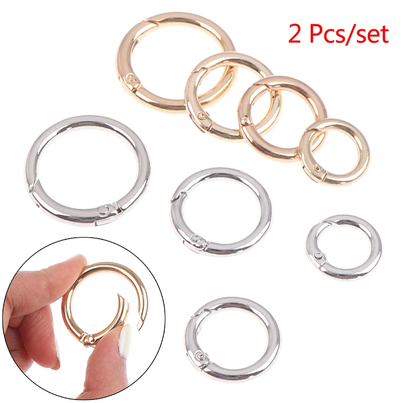 2 Stück o Ring verschluss Metall Feder Tor Schlüssel ring Schnallen Clips runde Schnallen Karabiner Handtaschen Hunde ketten für DIY Schmuck herstellung