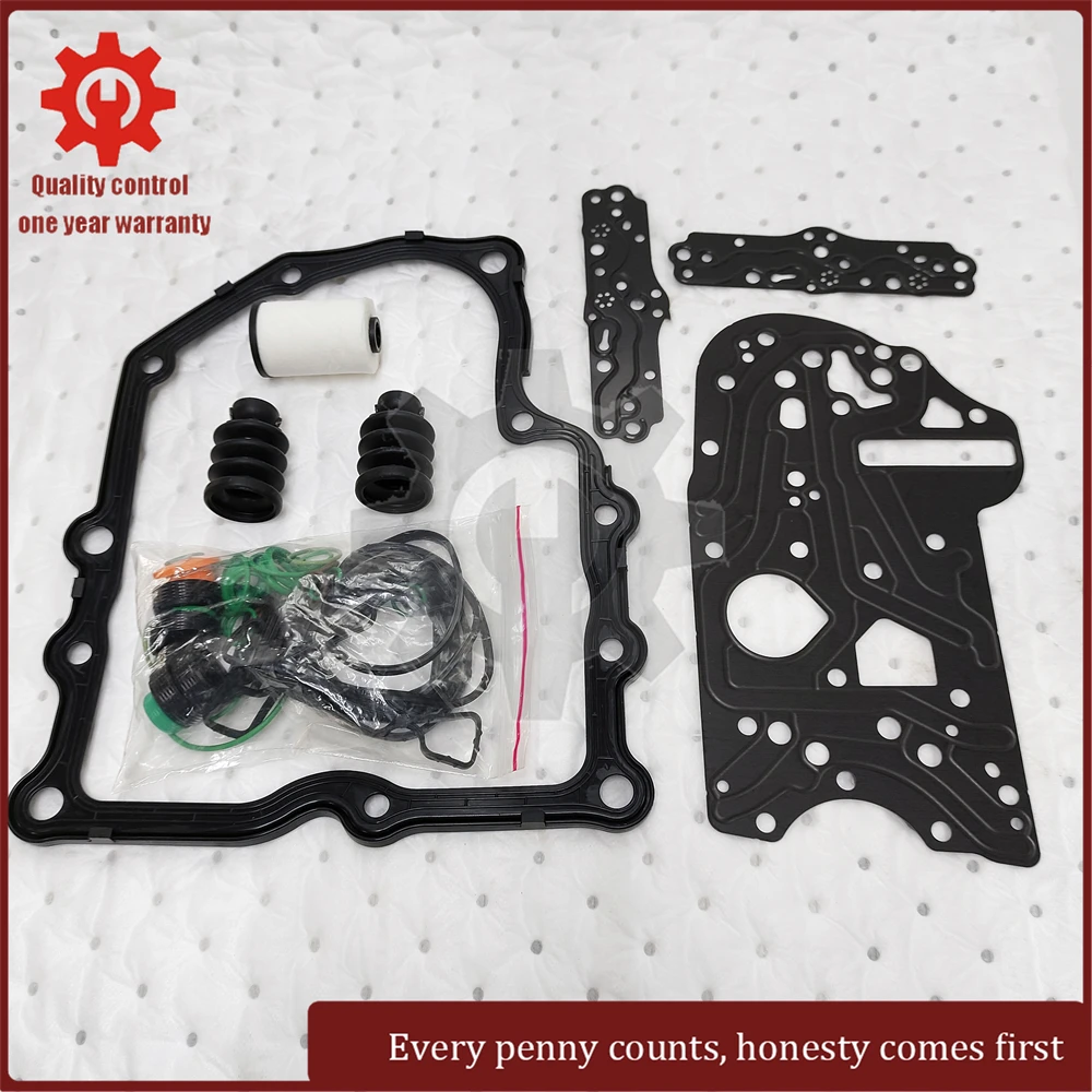 0AM325066AC DQ200 0AM DSG Transmission Overhaul Kit with Valve Body Gasket, Filter, Rubber Ring & Dirt-Proof Cover for Audi, VW,