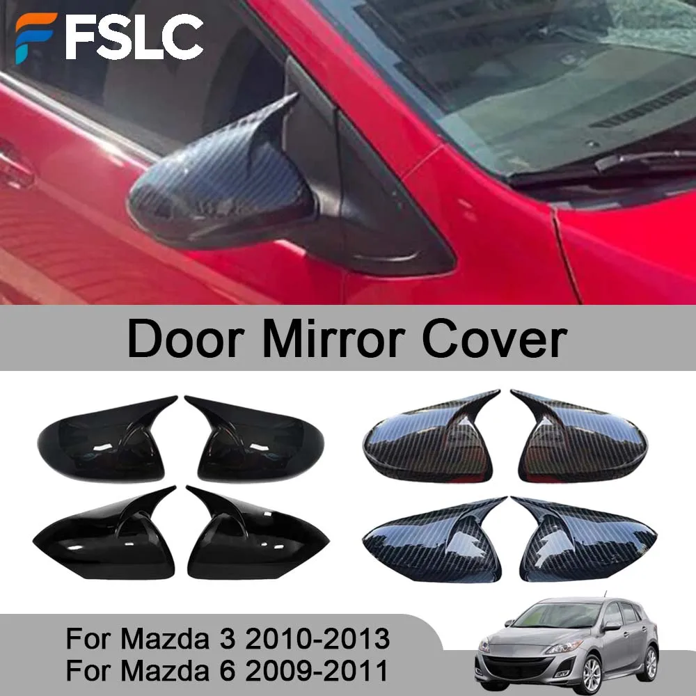 

Car Rearview Accessories Door Mirror Cover For Mazda 3 2010-2013 Mazda 6 2009-2011 Car Decoration Styling Upgrade